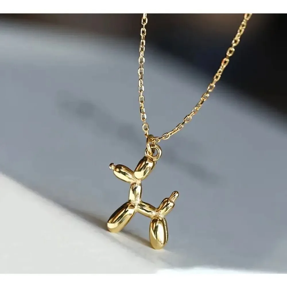 necklace balloon dog pendant plain necklaces